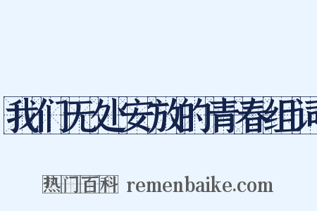 我们无处安放的青春组词是什么意思的图片